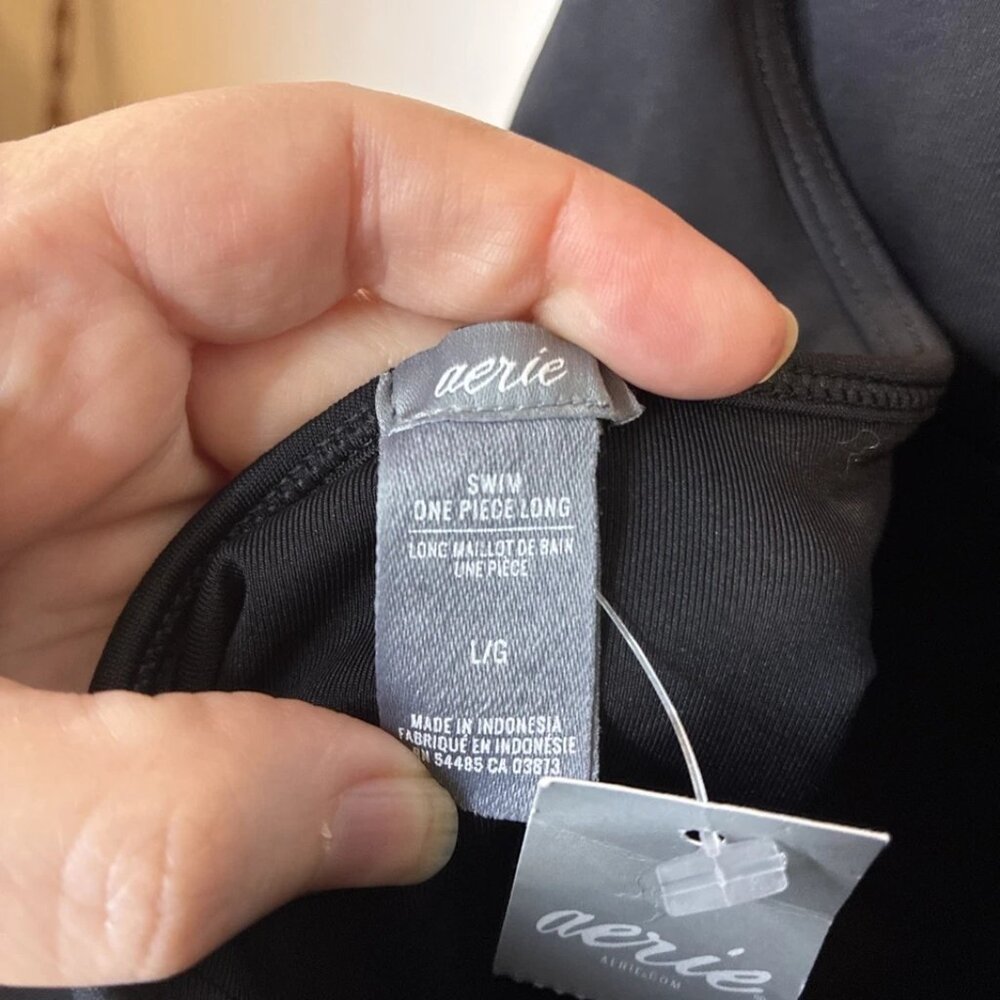 aerie Black Ruffle One-Piece Swimsuit - Picture 11 of 12